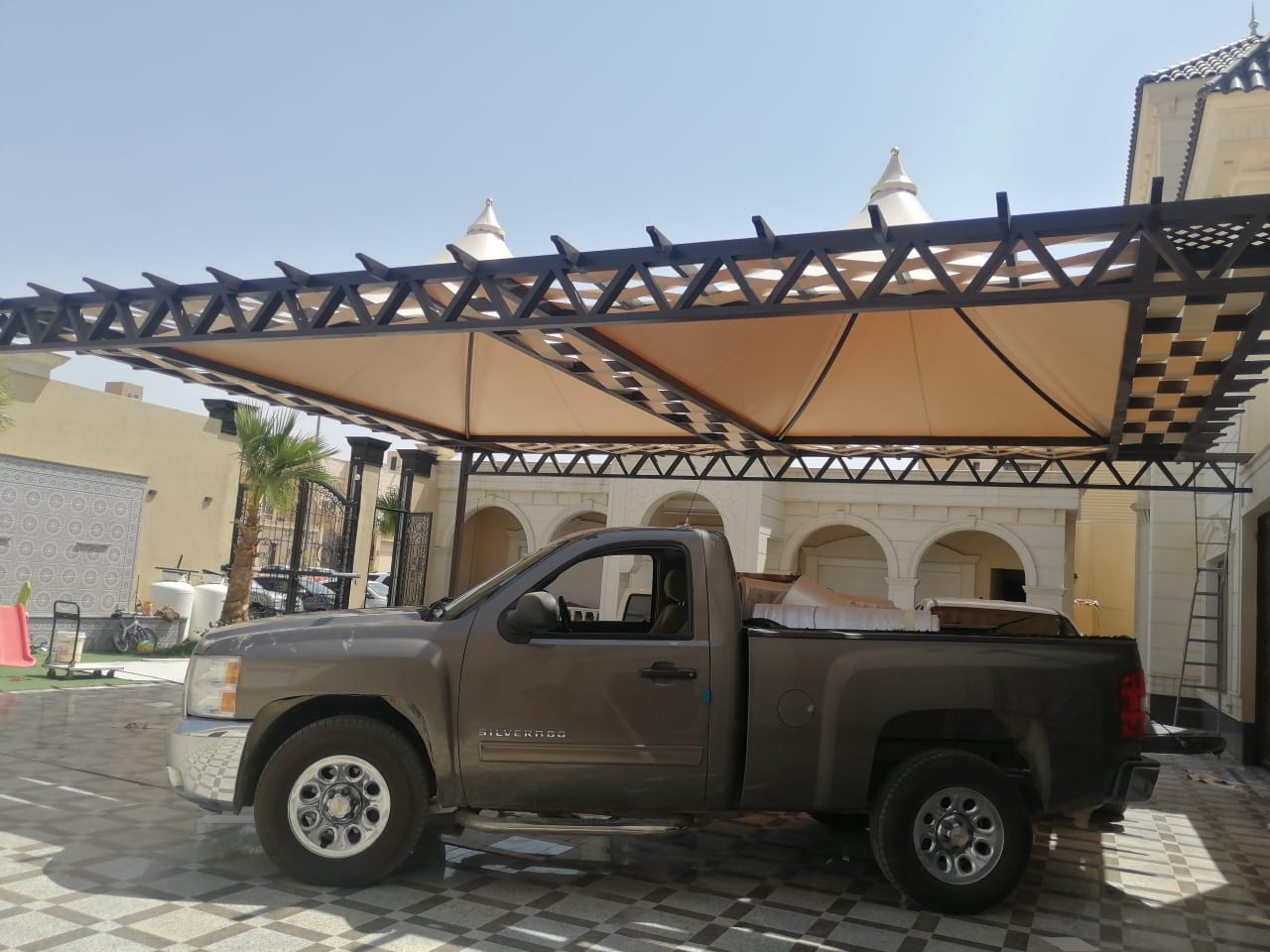 تركيب مظلات سيارات خارجية جدة بحي النعيم